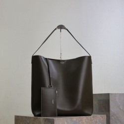 Replica qualità specchio Borsa hobo YSL Saint Laurent Bold pelle liscia verde scuro