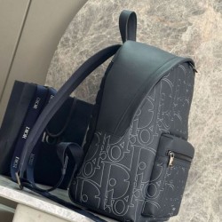 Replica qualità specchio Zaino con cerniera Dior Rider 2.0 Dior Gravity blu navy uomo