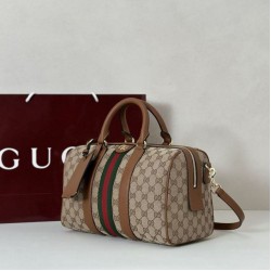 Replica Borse boston media Gucci Ophidia 857595 Marrone Imitazioni Replica qualità specchio Borse boston media Gucci Ophidia 857595 Marrone