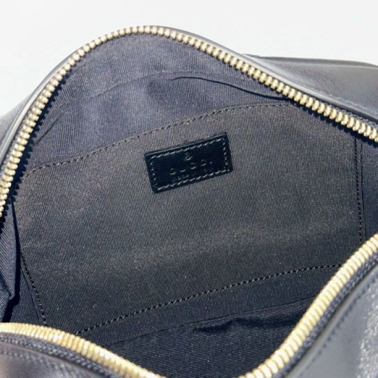 Replica Gucci 855273 GG Marmont borsa piccola per fotocamera nera Imitazioni Replica qualità specchio Gucci 855273 GG Marmont borsa piccola per fotocamera nera