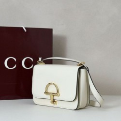 Borsa a tracolla piccola Siena Gucci 846705 bianco