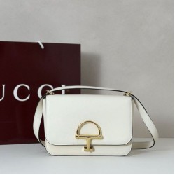 Borsa a tracolla piccola Siena Gucci 846705 bianco