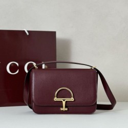 Replica qualità specchio Borsa a tracolla piccola Siena Gucci 846705 Marrone