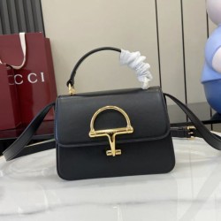 Replica qualità specchio Borsa  1:1 piccola con manico Gucci Siena 855536 Nero