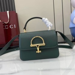 Replica qualità specchio Borsa piccola con manico Gucci Siena 855536 verde