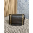 Borsa a spalla YSL Saint Laurent Niki Media/Grande pelle di agnello grana caffè leggero
