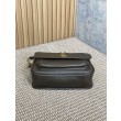 Borsa a spalla YSL Saint Laurent Niki Media/Grande pelle di agnello grana caffè leggero
