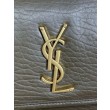 Borsa a spalla YSL Saint Laurent Niki Media/Grande pelle di agnello grana caffè leggero