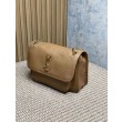 Qualità superiore replica a spalla YSL Saint Laurent Niki Media/Grande pelle di agnello grana marrone