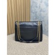 Imitazioni borse griffate a spalla YSL Saint Laurent Niki Media/Grande pelle di agnello grana nero