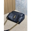 Imitazioni borse griffate a spalla YSL Saint Laurent Niki Media/Grande pelle di agnello grana nero