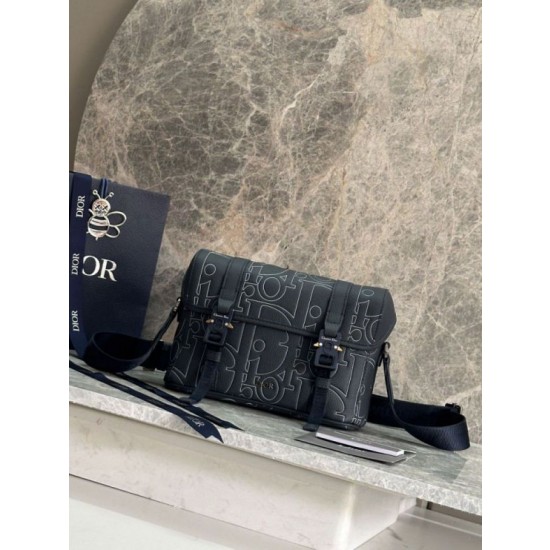 Borsa a tracolla Dior Hit The Road Dior Gravity Blu Navy