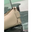 Borsa a tracolla grande Prada Aimée 1BC280 pelle di cervo beige