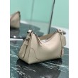 Borsa a tracolla grande Prada Aimée 1BC280 pelle di cervo beige