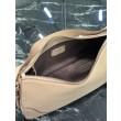 Borsa a tracolla grande Prada Aimée 1BC280 pelle di cervo beige