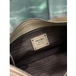Borsa a tracolla grande Prada Aimée 1BC280 pelle di cervo beige