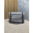 Borsa a tracolla vintage Niki media YSL Saint Laurent pelle cerata e oliata Grigio