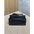 Borsa a tracolla vintage Niki media YSL Saint Laurent pelle cerata e oliata Nero
