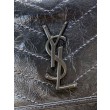 Borsa a tracolla vintage Niki media YSL Saint Laurent pelle cerata e oliata Nero