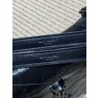 Borsa a tracolla vintage Niki media YSL Saint Laurent pelle cerata e oliata Nero