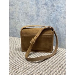Borsa a tracolla YSL Saint Laurent Niki Besace marrone scamosciato 