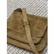 Borsa a tracolla YSL Saint Laurent Niki Besace marrone scamosciato 