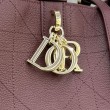 Borsa Dior Toujours Media/Grande pelle di vitello Macrocannage Borgogna