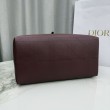 Borsa Dior Toujours Media/Grande pelle di vitello Macrocannage Borgogna