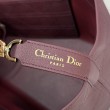 Borsa Dior Toujours Media/Grande pelle di vitello Macrocannage Borgogna