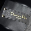 Borsa Dior Toujours Media/Grande pelle di vitello Macrocannage nera