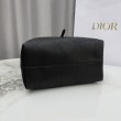 Borsa Dior Toujours Media/Grande pelle di vitello Macrocannage nera