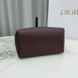 Borse Replica Alta Qualità Dior Toujours piccola in pelle di vitello Macrocannage bordeaux