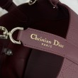 Borse Replica Alta Qualità Dior Toujours piccola in pelle di vitello Macrocannage bordeaux