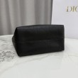 Qualità superiore replica Dior Toujours piccola in pelle di vitello Macrocannage Nero