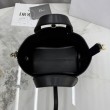 Qualità superiore replica Dior Toujours piccola in pelle di vitello Macrocannage Nero