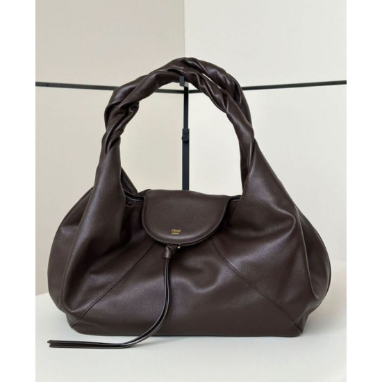 Borse Imitazioni hobo Fendi Spy piccola/media/grande con manico ritorto color caffè