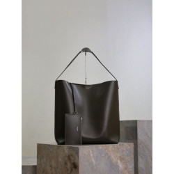 Borsa hobo YSL Saint Laurent Bold pelle liscia verde scuro