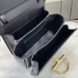 Borsa Replica 1:1 piccola con manico Gucci Siena 855536 Nero