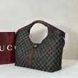 Borsa tote grande Gucci Giglio 853971 bianco/nero