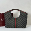 Borsa tote grande Gucci Giglio 853971 bianco/nero