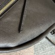 Borse Celine Halfmoon Soft Triomphe morbida pelle di agnello lucida Nera