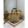 Borse tote DiorAlps piccola/media Dior Toujours Vertical con impunture Macrocannage e finiture in lana Albicocca