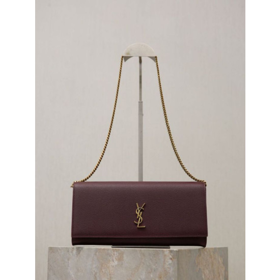 Pochette Kate YSL Saint Laurent pelle martellata Marrone Pochette Kate YSL Saint Laurent pelle martellata Marrone