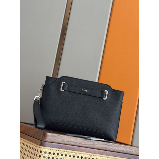 Pochette triangolare Dior Normandie A5 nera Pochette triangolare Dior Normandie A5 nera