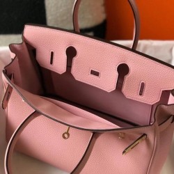 Qualità Specchio Replica Borsa Hermes rosa Clemence Birkin 30 cm GHW Riproduzione Fedele Borsa Hermes rosa Clemence Birkin 30 cm GHW imitazioni