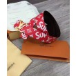 Cintura X Supreme con motivo monogram Rosso