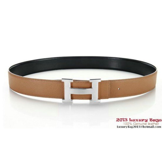 Alta gamma replica Dettagli perfetti Hermes 50 millimetri Saffiano Cintura di pelle HB113-4