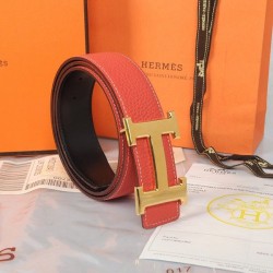 Replica perfette Qualità superiore replica Hermes ha importato la cintura HR1002H Watermelon Rosso