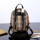 Zaino piccolo in nylon con motivo Vintage check marrone imitazioni perfette