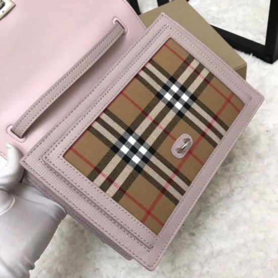 Replica 1:1 Borsa a tracolla con motivo Vintage check rosa Outlet Borsa a tracolla con motivo Vintage check rosa imitazioni perfette